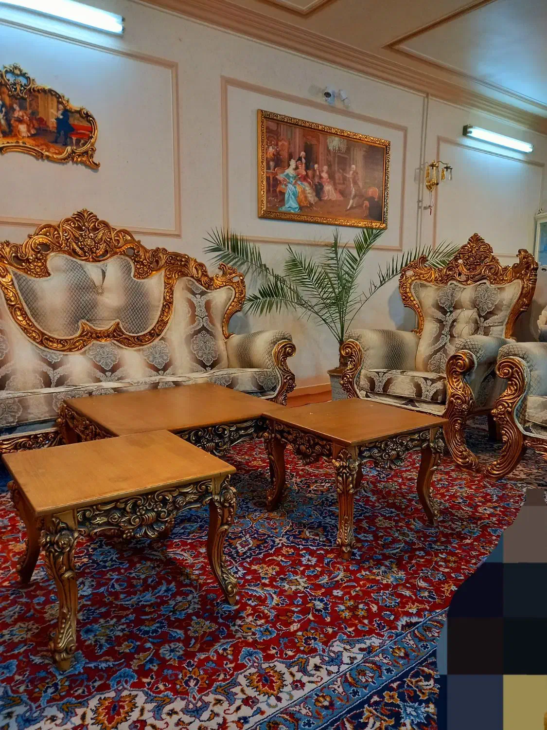 مبل سلطنتی استیل ۷نفره|مبلمان خانگی و میز عسلی|ملایر, |دیوار
