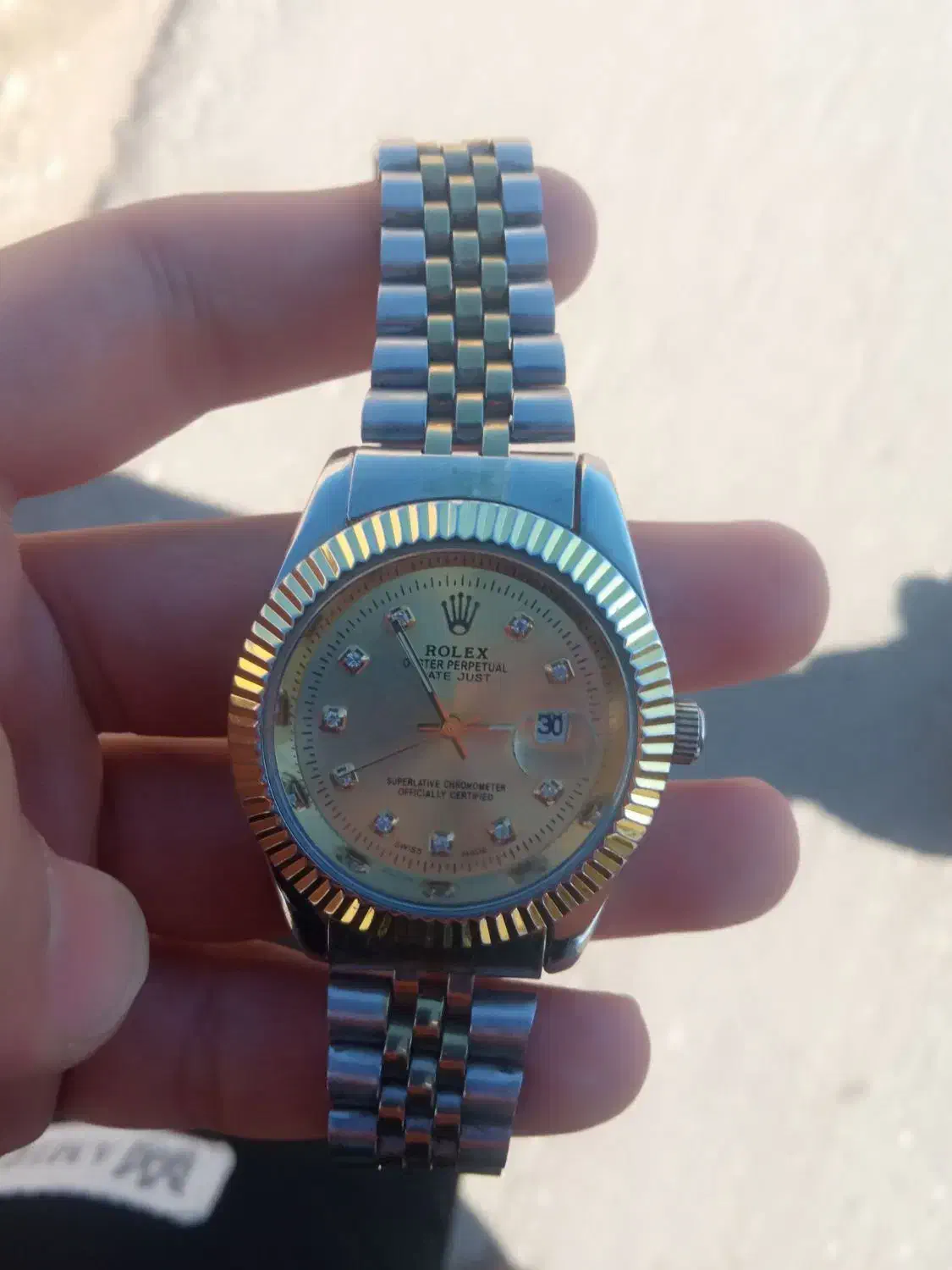 ساعت رولکس طلایی تقویم فال زد اب نو|ساعت|دهدشت, |دیوار