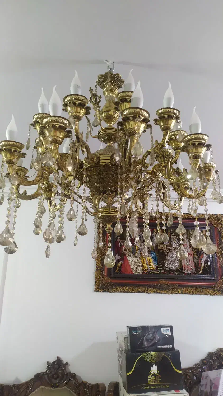 لوستر برنز|لوستر و چراغ آویز|ملایر, |دیوار