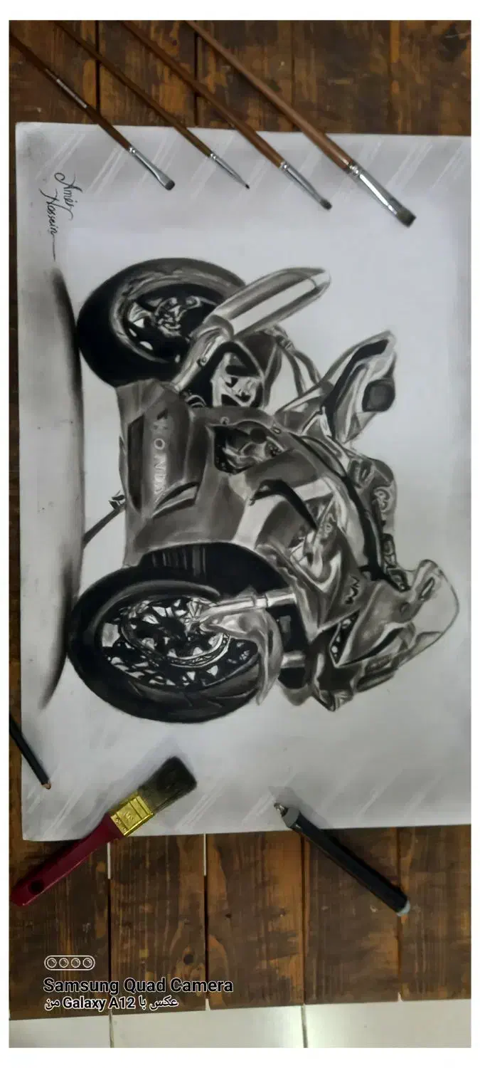 نقاشی موتور|تابلو، نقاشی، عکس|تاکستان, |دیوار