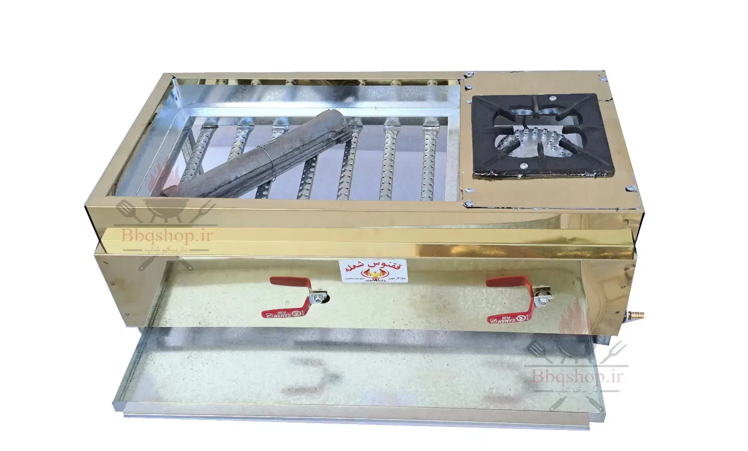 باربیکیو گازی استیل طلایی کبابپز گازی پایه چدن|اجاق گاز و لوازم برقی پخت‌وپز|تهران, تهرانپارس شرقی|دیوار