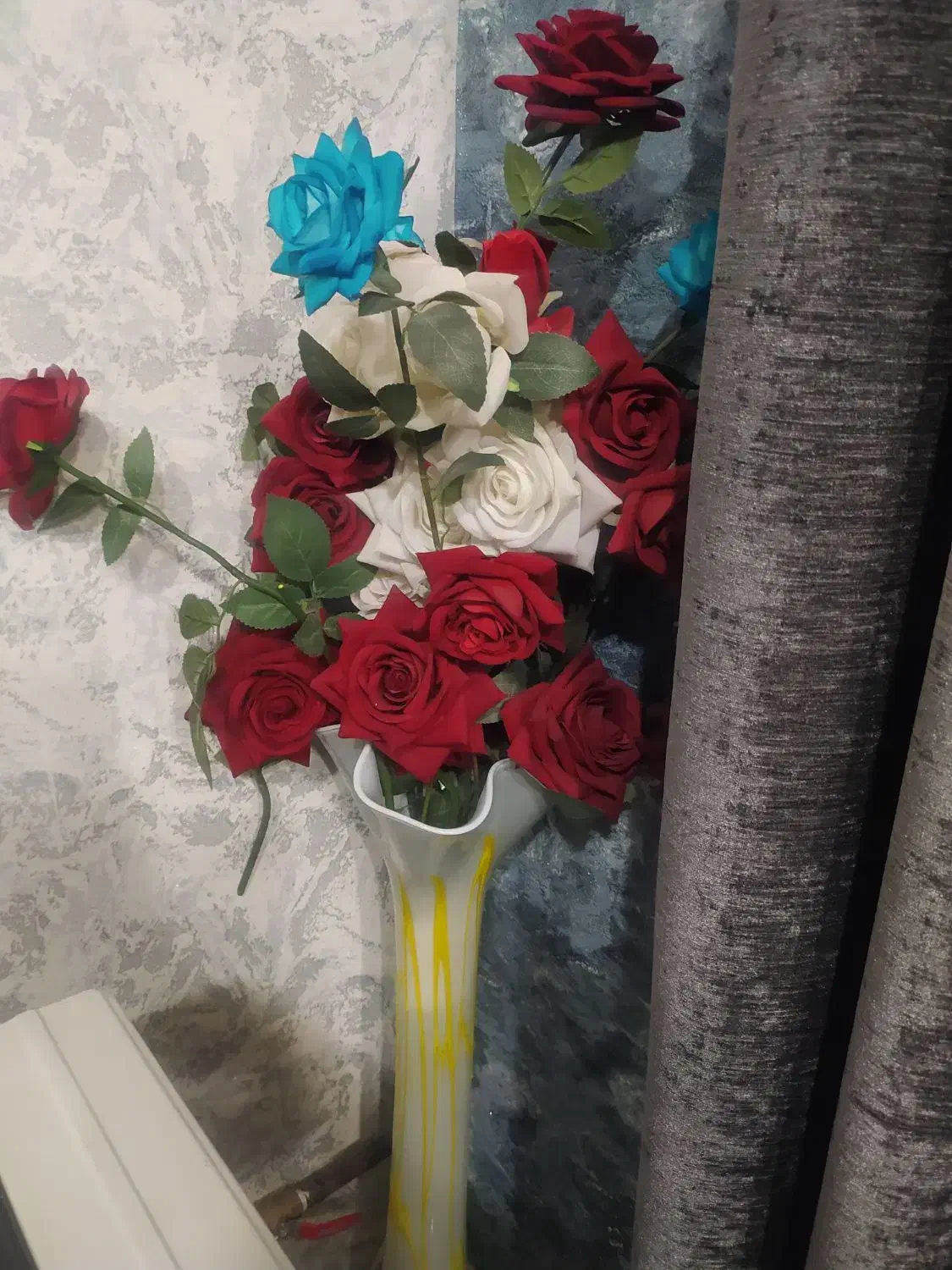 گل و گلدان سرویس اشپزخونه|گل مصنوعی|دورود, |دیوار