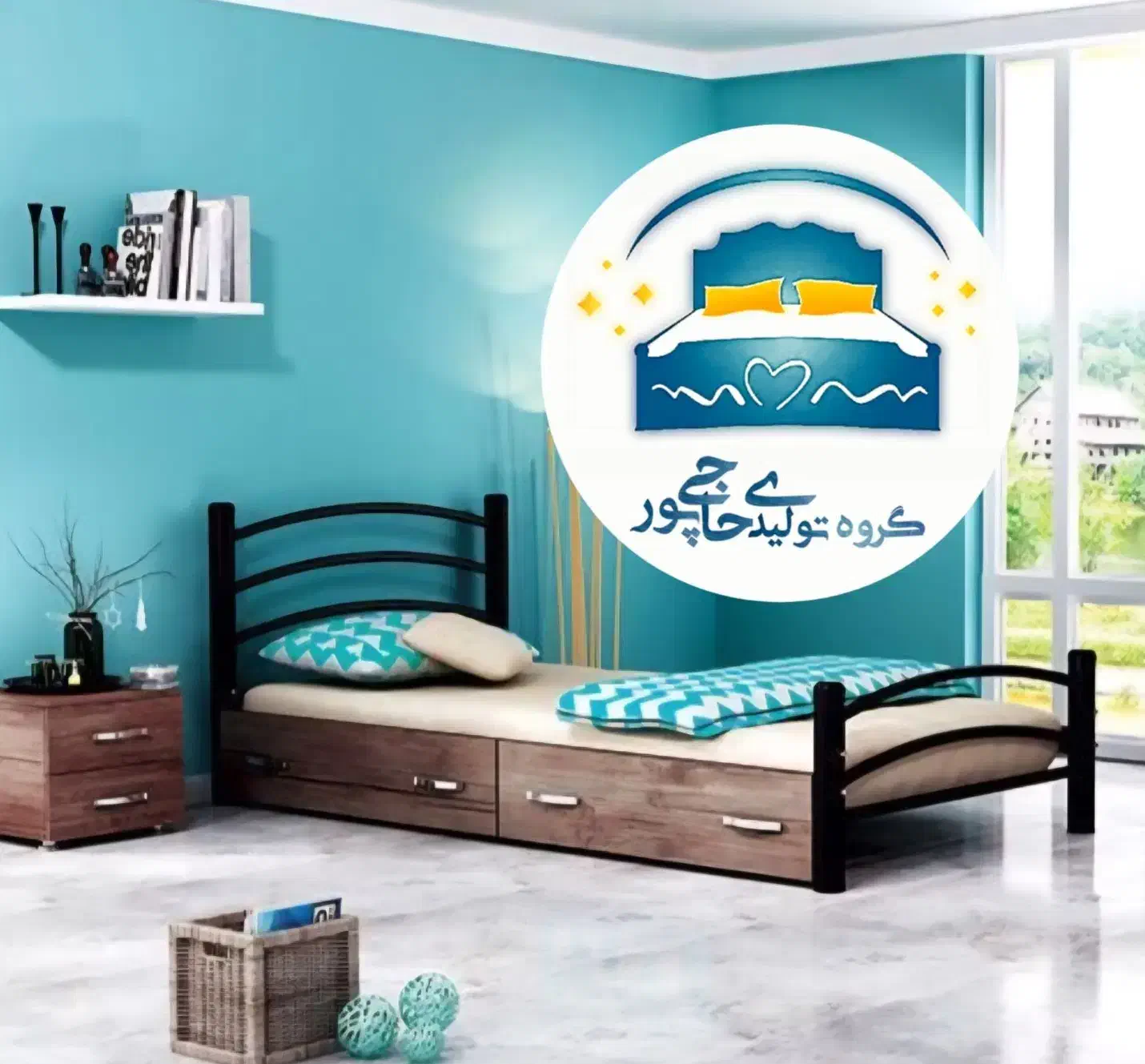 تخت خواب یک نفره ۹۰در۲متر(تختخواب ۱یکنفره)تشک شادن|تخت و سرویس خواب|مشهد, حسین‌آباد|دیوار