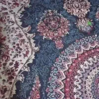 فرش۱۲متری فیروزه ای نخی سالم