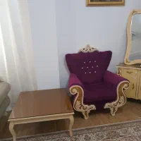 مبلمان شزلون هشت نفره و ناهار خوری شش نفره|مبلمان خانگی و میز عسلی|رشت, کوی جام جم|دیوار