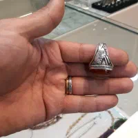 انگشتر مردانه نقره عقیق یمن