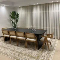 میز وصندلی نهار خوری مدل پایه هشتی کلاسیک|میز و صندلی غذاخوری|برخوار, |دیوار