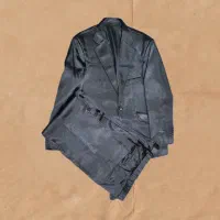 کت و شلوار مشکی شاین دار