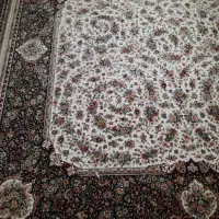 دو عددفرش 9 متری 1200 محتشم کاشان زمینه کرم وکناره