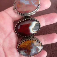 انگشتر عقیق وفیروزه