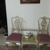 مبلمان و عسلی  به همراه دستک پرده|مبلمان خانگی و میز عسلی|مشهد, شهرک مهرگان|دیوار