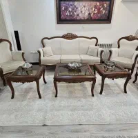 ست کامل مبلمان ۷ نفره + میز ناهارخوری ۸ نفره