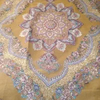 روفرشی ۱۲متری طرح قالی رنگ گردویی زیبا