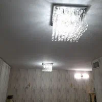 یک جفت لوستر ریموت دار کریستال با بدنه استیل|لوستر و چراغ آویز|کرج, محمد آباد|دیوار