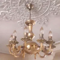 لوستر برنجی ۱۰ شاخه تمیز