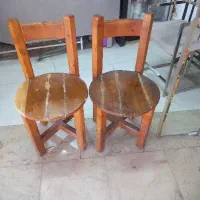 میز چوبی روستیک دونفره