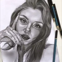 تابلو نقاشی سیاه قلم|تابلو، نقاشی، عکس|تهران, خواجه نظام الملک|دیوار