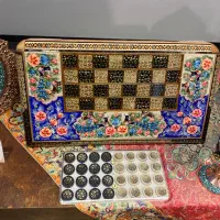 تخته نرد خاتم کاری شده اعلی اصفهان روکش دار|صنایع دستی و سایر لوازم تزئینی|تهران, توحید|دیوار