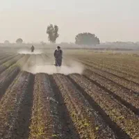 سمپاشی زمین کشاوزی با لانس