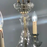 لوستر شش شاخه برنز شیک و سالم|لوستر و چراغ آویز|کیلان, |دیوار