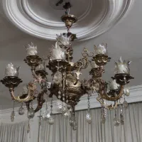 لوستر برنجی ۱۲ شاخه