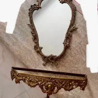 اینه و کنسول برنز انتیک با سنگ مرمر بسیار زیبا|بوفه، ویترین، کنسول|تهران, گاندی|دیوار