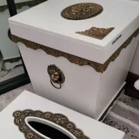 ست جا دستمال کاغذی و سطل