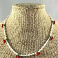 دستبند گردنبند با مروارید و منجوق|بدلیجات|خرم‌آباد, |دیوار