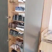 جای کفشی رنگ عسلی و طوسی نو|کتابخانه، شلف، قفسه‌های دیواری|تهران, طیب|دیوار