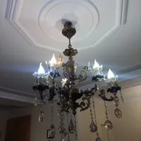 لوستر برنزی سالم و شیک دوتا|لوستر و چراغ آویز|تهران, تهرانپارس شرقی|دیوار