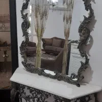 آینه و کنسول به همراه شمعدون|بوفه، ویترین، کنسول|رشت, کوی مهر|دیوار