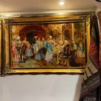 تابلوفرش فرانسوی تولد ابریشم در حراج انبارفرش