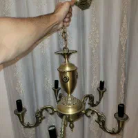 لوستر برنجی|لوستر و چراغ آویز|نسیم‌شهر, |دیوار