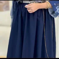 دامن لنین سورمه ای فری سایز