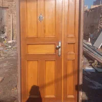 2 عدد درب چوبی همراه با چهارچوب سنگین