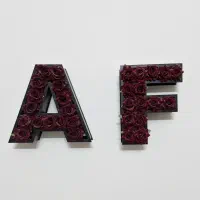 باکس گل مخمل زیبا (حروف A و F)