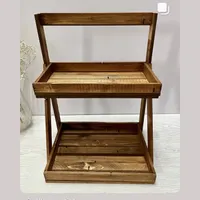 استند دو طبقه/شلف دو طبقه/استند چوبی/پاسماوری
