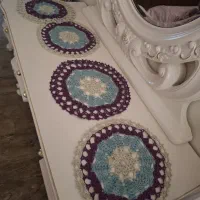 رومیزی قلاب بافی