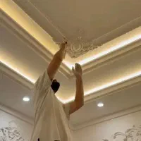 گچبری قاب بندی دیوار  گچبری پیش ساخته دستی