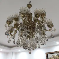 لوستر برنجی ۱۹ شعله|لوستر و چراغ آویز|تهران, دستغیب|دیوار