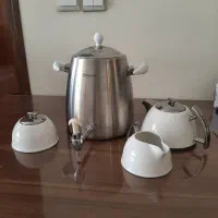 کتری و قوری استیل برگامو ۸ تکه