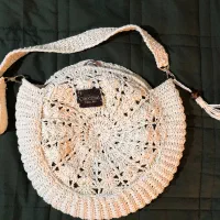 فروش کیف دست بافت رافیا مدل گرد