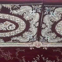 ۶عدد پشتی مخمل شیک زرشکی
