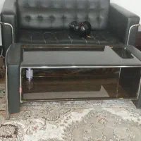 مبل هفت نفره در حد نو جنس رویه چرم بدنه استیل|مبلمان خانگی و میز عسلی|یاسوج, |دیوار