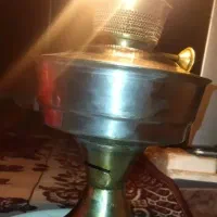 چراغ گردسوز قدیمی برنجی سالم بدون هیچی مشکل|لامپ و چراغ|مزرعه کتول, |دیوار