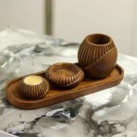 سِت سنگ مصنوعی نو (جاعودی، جاشمعی، گلدان)