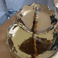 ظرف شیرینی خوری طلایی سالم و زیبا|ظروف سرو و پذیرایی|مشهد, شهرک بهارستان|دیوار