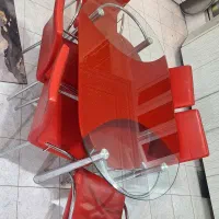 میز ناهار خوری شیشه ای ۶ نفره
