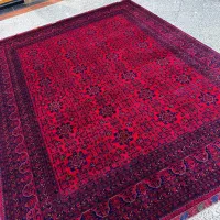 فرش دستبافت 12متری نقش بخارایی رنگ لاکی گیاهی|فرش|مشهد, فلسطین|دیوار