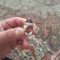 انگشتر نقره پایه وطن .سنگ باباقوری